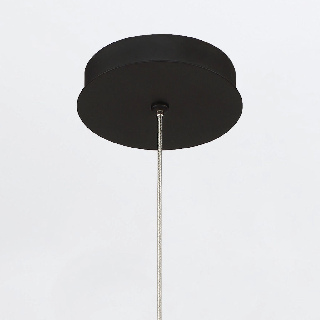Lampada sospensione moderna nera ovale LED 10W Cumberland