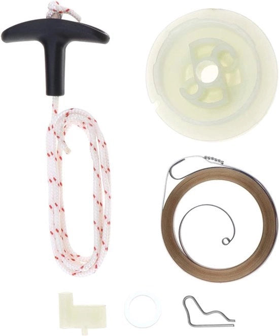 Kit di Avviamento a Ritardo - Funnel - Set di 7 - Manovella - Compatibile con Motore - Stihl FC55 FS38 FS45 FS55 HL45 KM55 MM55 - Pezzi 1123 195 0400/0000 958 0923