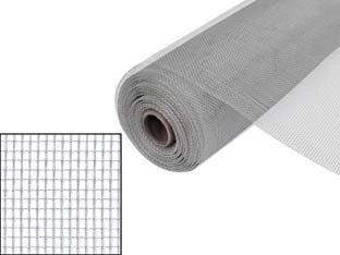 ZANZARIERA IN ALLUMINIO BRITE KOTE 18/16- - maglia 18/16 - cm.50 x mt.30 - colore argento - 1 rotolo PHIFER