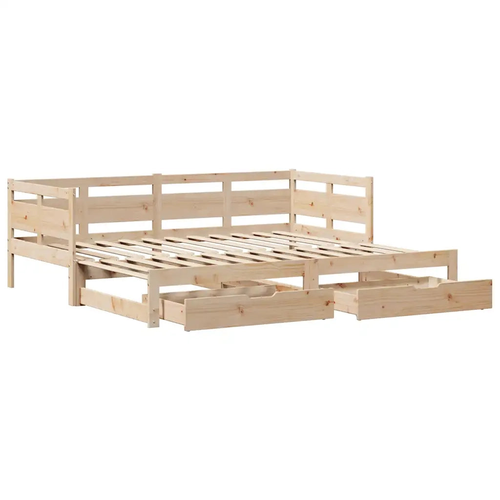Divano Letto Estraibile con Cassetti senza Materasso 80x200 cm