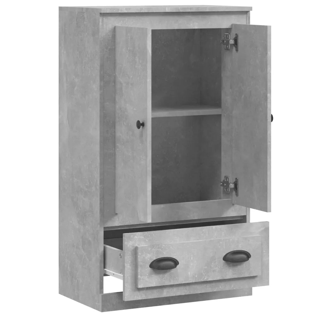 Credenza-Buffet-Armadio da cucina Grigio Cemento 60x35,5x103,5 cm in Legno Multistrato 835853