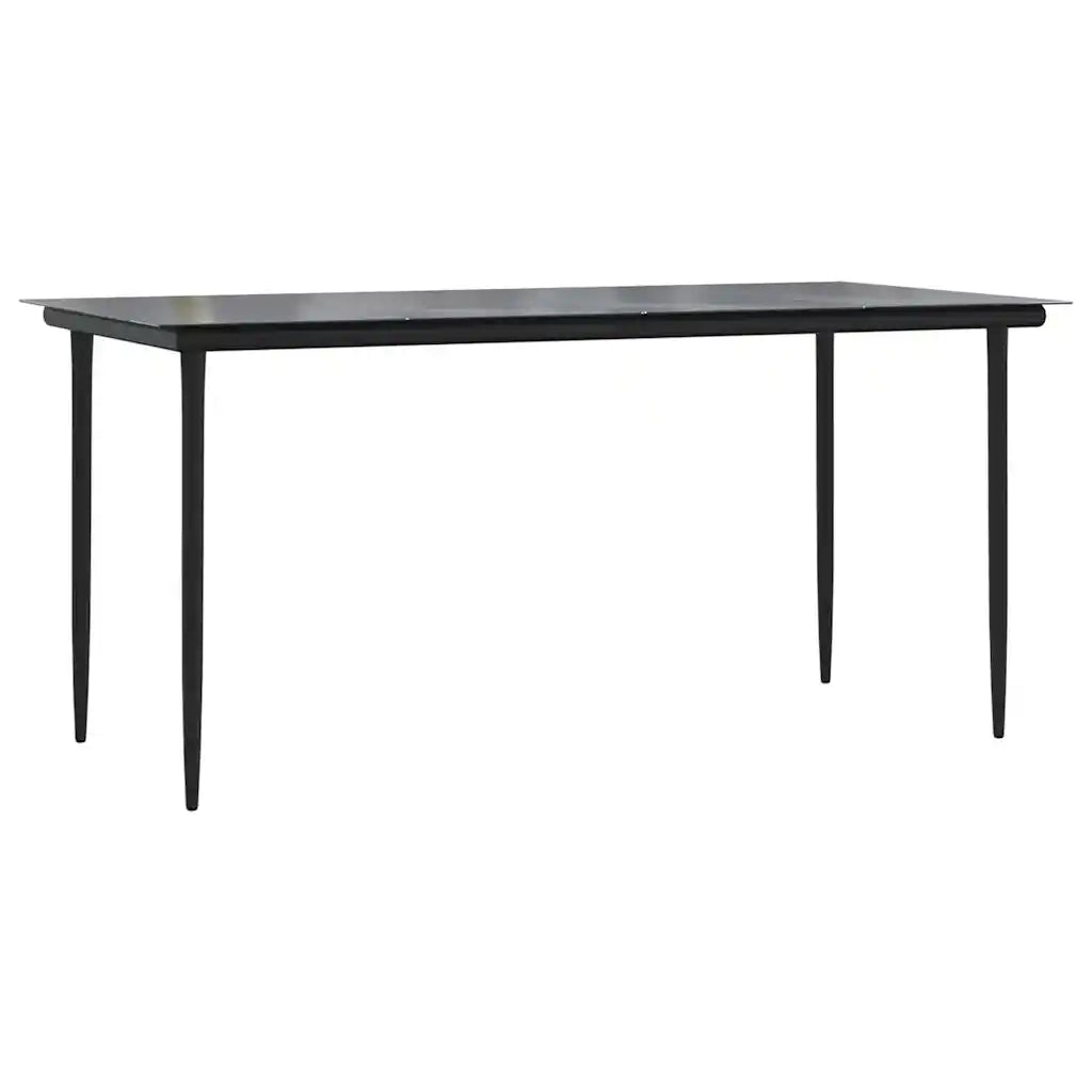 Set da Pranzo da Giardino con Cuscini 5 pz | Set Salotto da Giardino Polyrattan Vetro