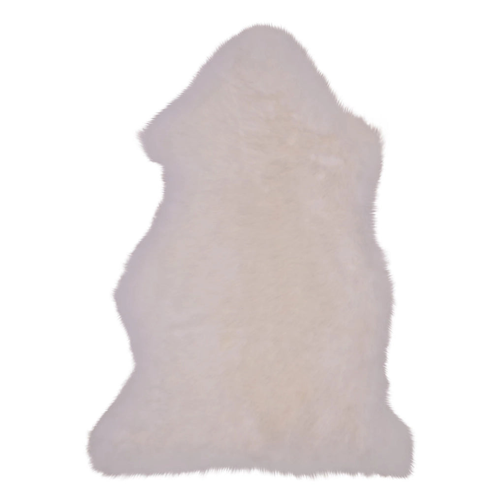 Tappeto Asimmetrico Lambskin, Bianco, Vera Pelle di Agnello, 85x50x5 cm