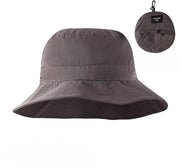 Cappello impermeabile per donna, cappello da pesca per donna e uomo, cappello da mare, cappello da sole per donna, pieghevole e portatile, esterno, da estate, colore grigio scuro