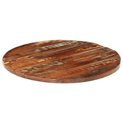 Piano per Tavolo Ø 80x2,5 cm Rotondo Legno Massello di Recupero 370030