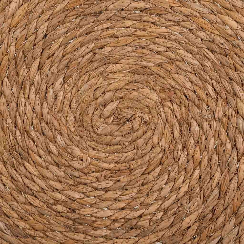 Tappeto marrone in fibra naturale intrecciato a mano d100x1h