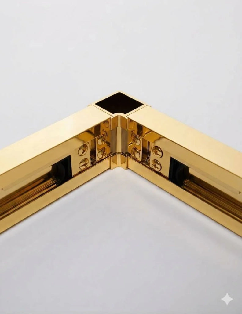 Box doccia ingresso angolare 2+2 THALASSA (BASIC) 100x75 cm Oro vetro trasparente
