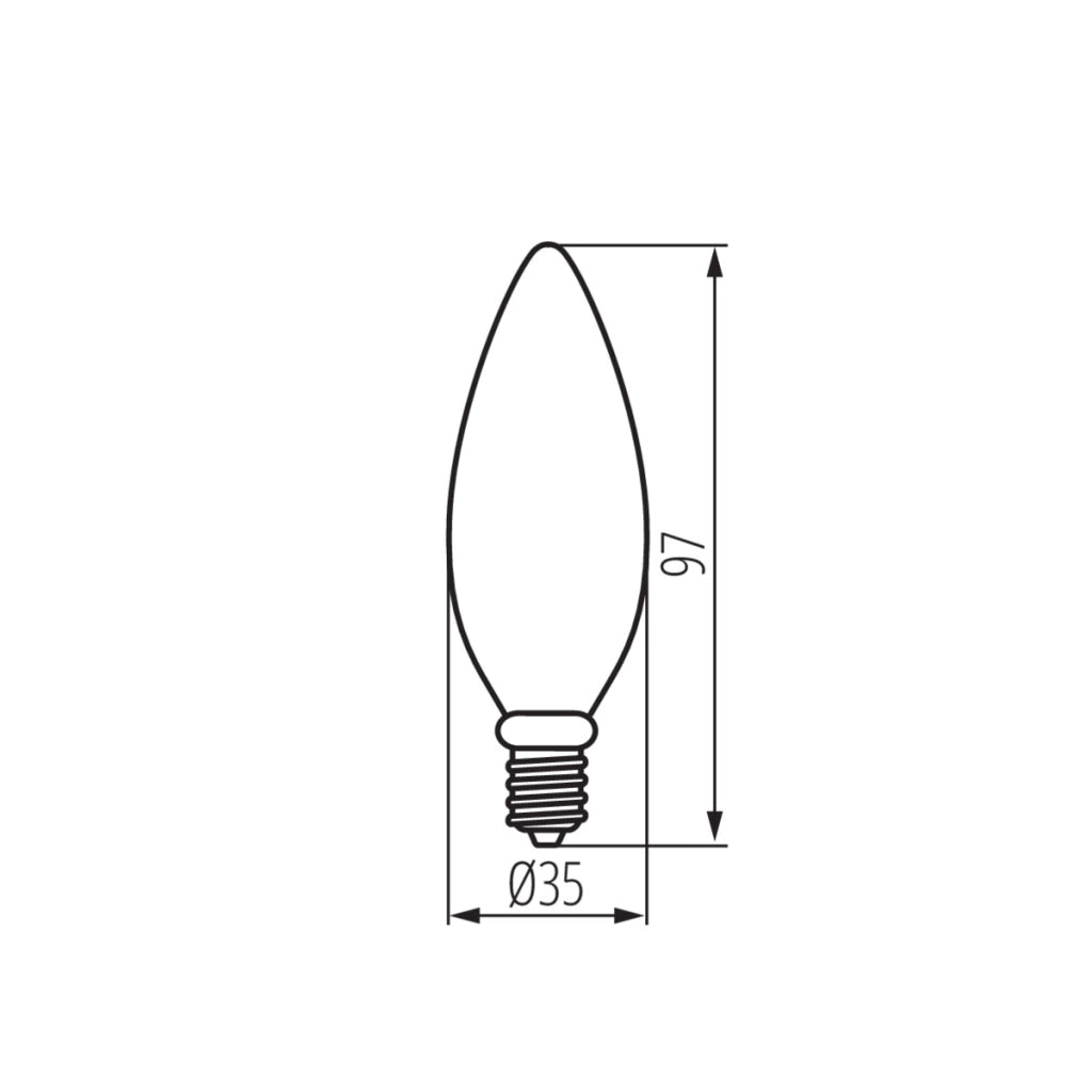 Kanlux Lampadina LED Filamento Candela E14 3,8W 2700K