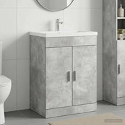 Mobiletto da Bagno Sotto Lavabo Grigio Cemento 890691