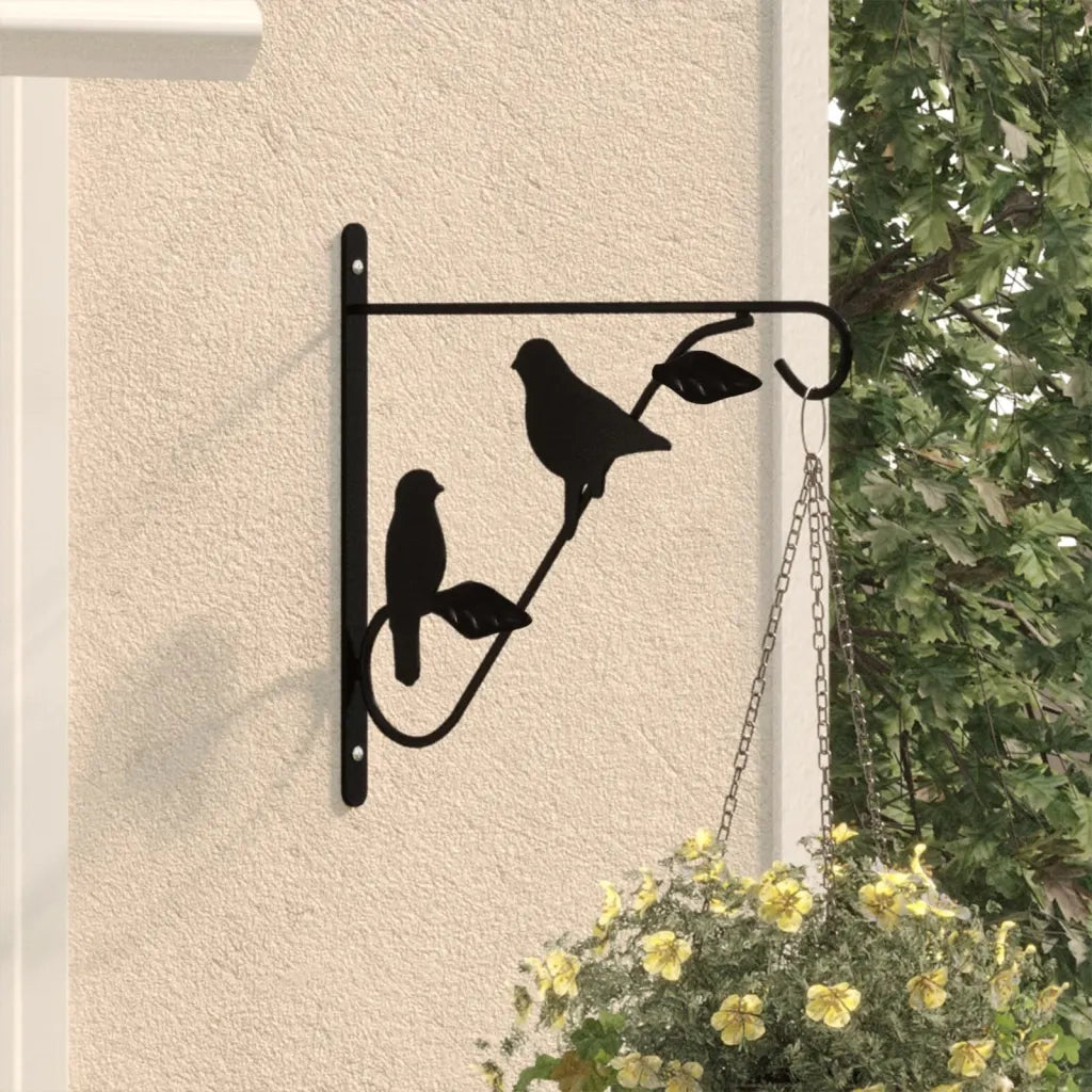 Ganci per Cesti Pensili 4 pz Neri in Acciaio CFW5048733