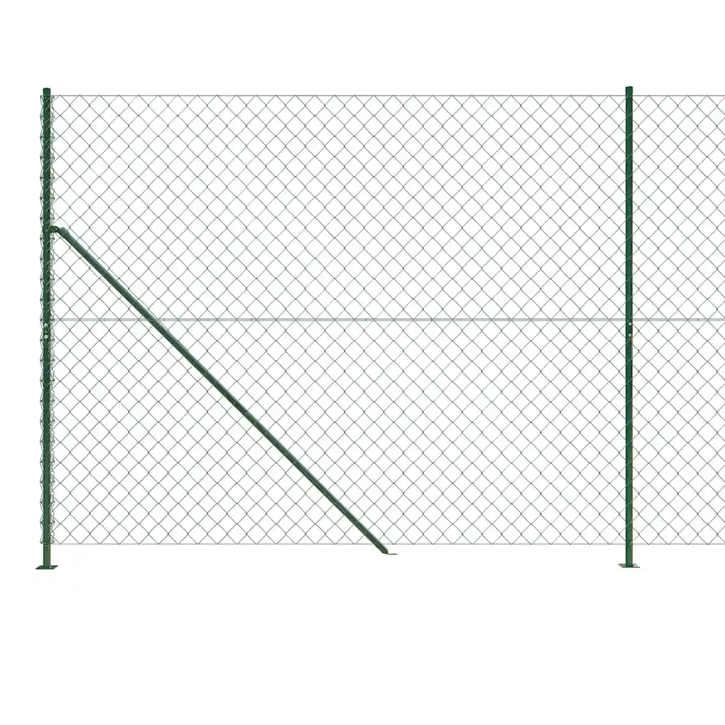 Recinzione da Giardino | Recinzione a Rete con Flangia Verde 1,4x25 m