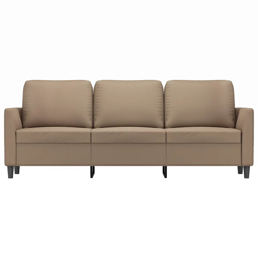 Divano a 3 Posti Cappuccino 180 cm in Similpelle 359342