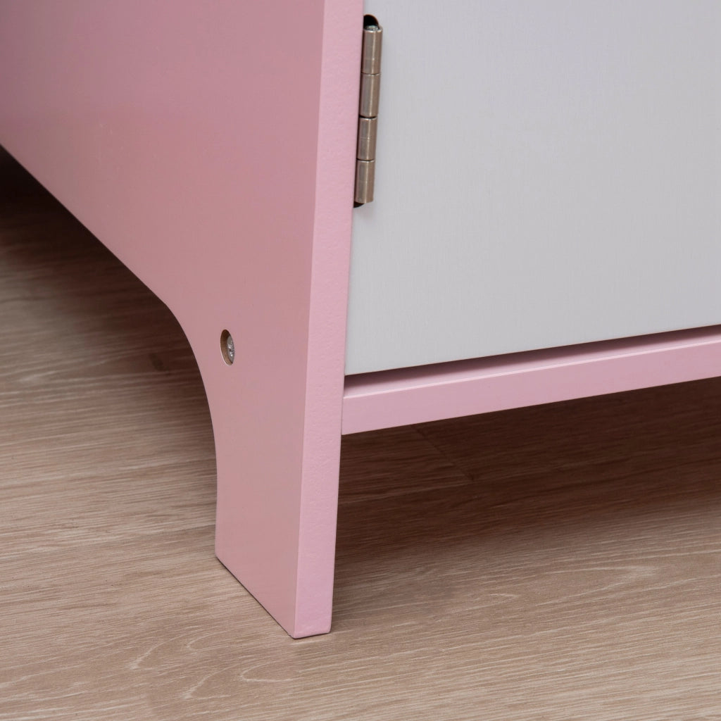 Scrivania per Bambini con Sedia e Ripiani ¨C Zephmum ¨C Rosa 90x45x85 cm