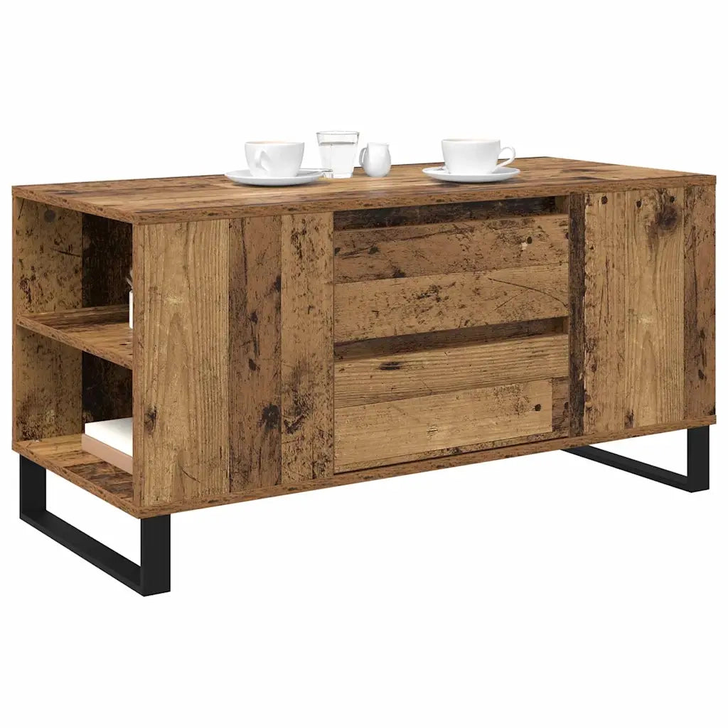 Tavolino da Salotto-Tavolino da soggiorno-Tavolo Legno vecchio 102 x 44,5 x 50 cm 484953