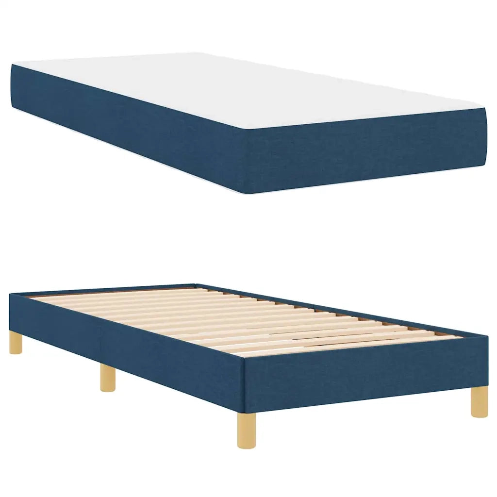 Letto a molle con materasso Blu 100 x 200 cm Tessuto 3398548