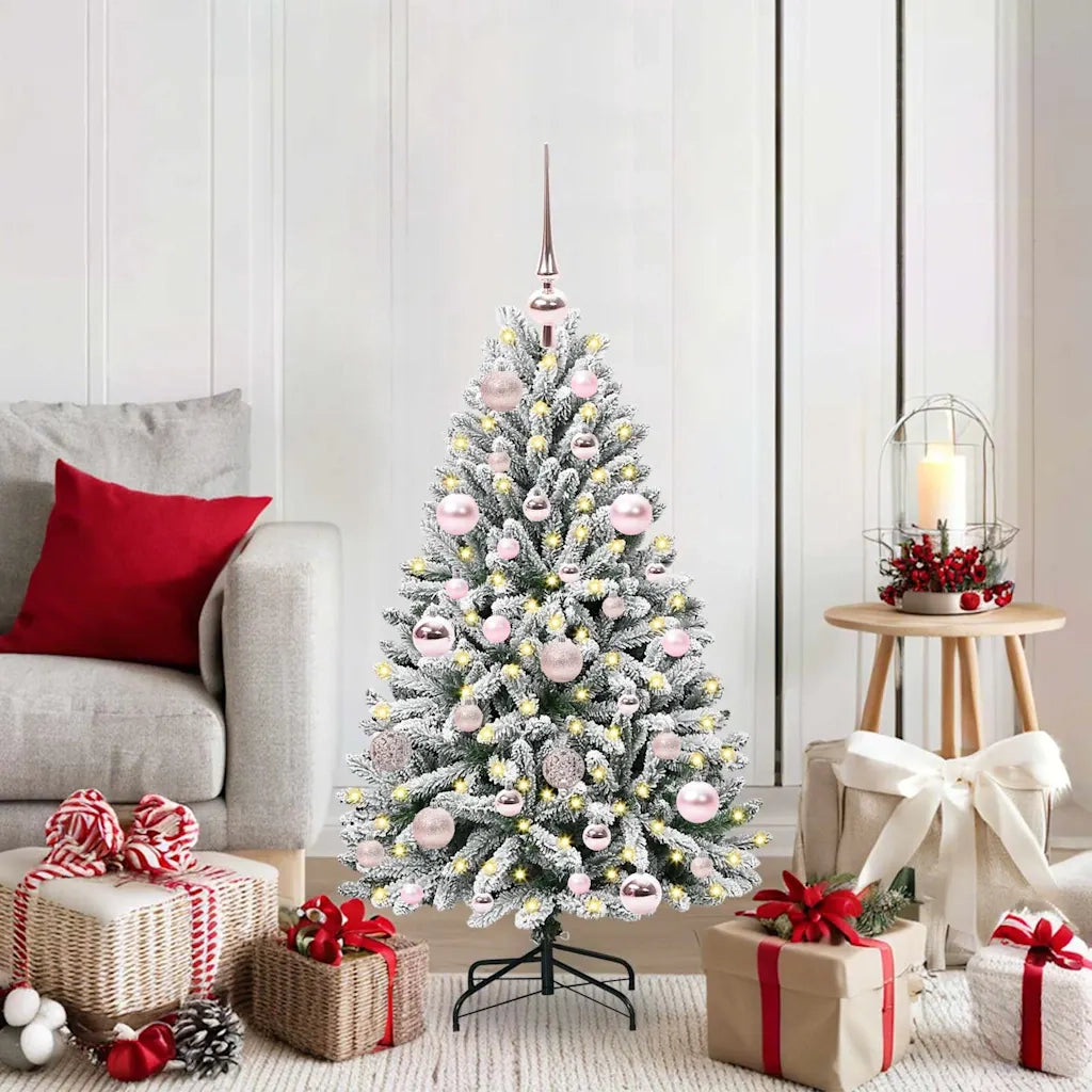 Albero di Natale artificiale con 150 LED Verde e Bianco 120 cm 3395732