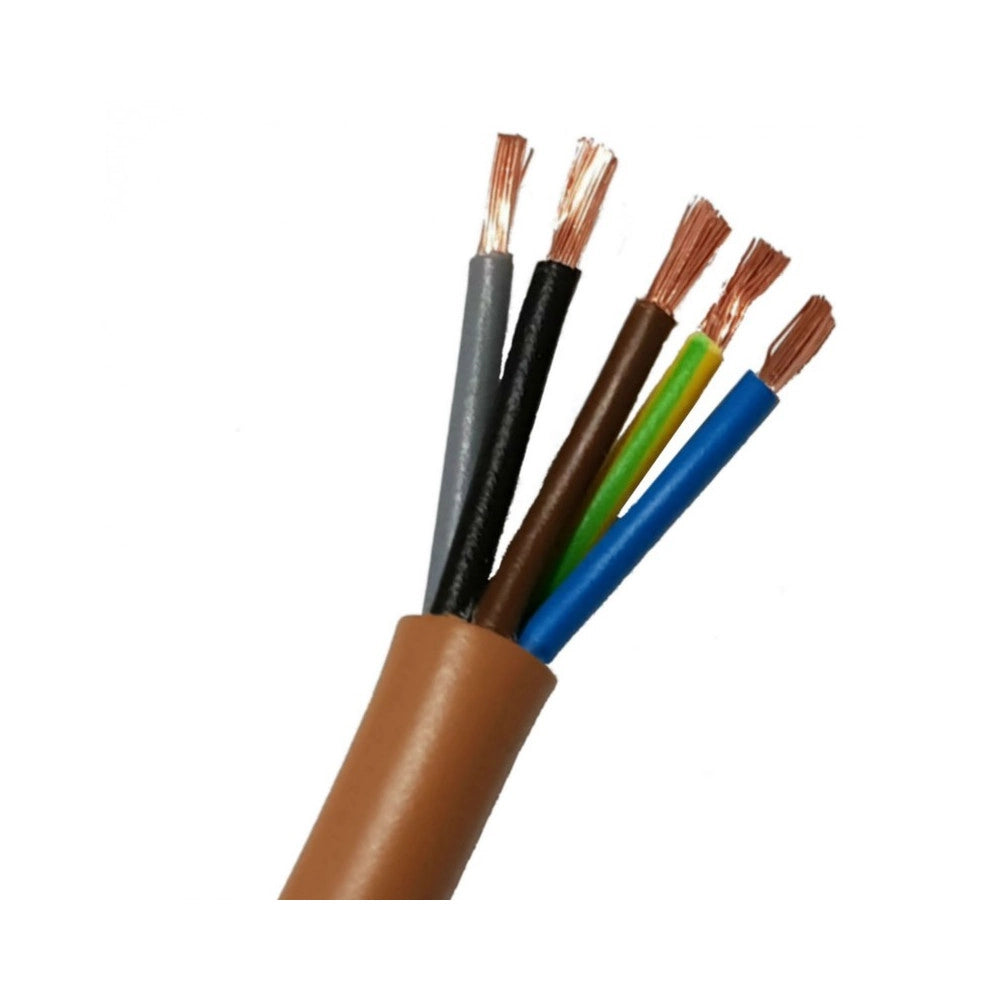 Cavo elettrico marrone multipolare in pvc fs18or18 - 1mt, scegli se  3x1-5mq