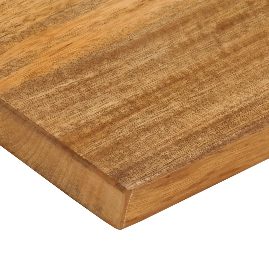 Piano Tavolo Bordi Vivi 120x30x3,8cm in Legno Massello di Mango 370578