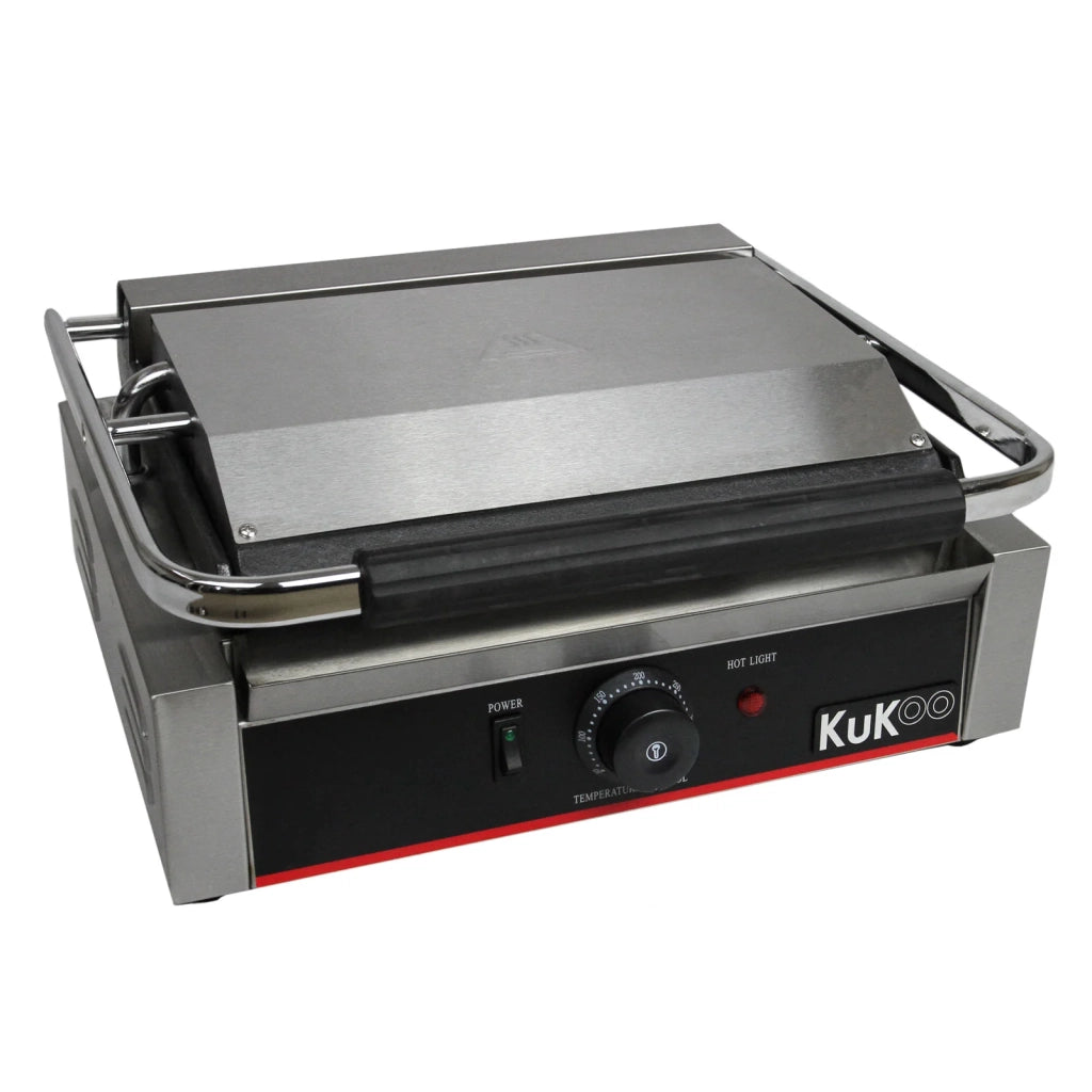 Piastra per Panini Carne Verdure Griglia Ghisa Professionale Rigata&Liscia 2200W