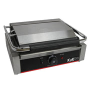 Piastra per Panini Carne Verdure Griglia Ghisa Professionale Rigata&Liscia 2200W