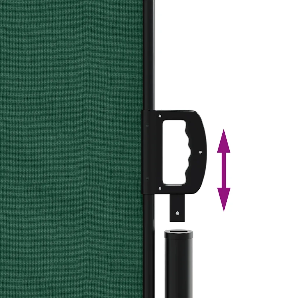 Tenda da Sole Laterale Retrattile-Tenda parasole per giardino Verde Scuro 140x300 cm