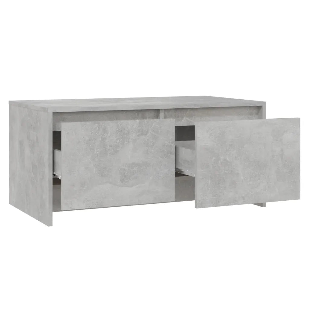 Tavolino da Salotto Grigio Cemento 90x50x41,5 cm in Truciolato 809822