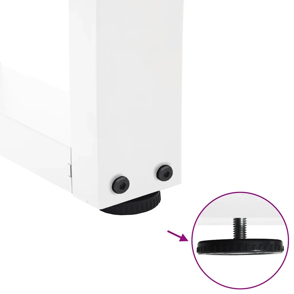 Gambe per Tavolino da Caff¨¨ a Forma di V 2 pz | Piede del tavolo Bianche 30x(30-31,3) cm Acciaio