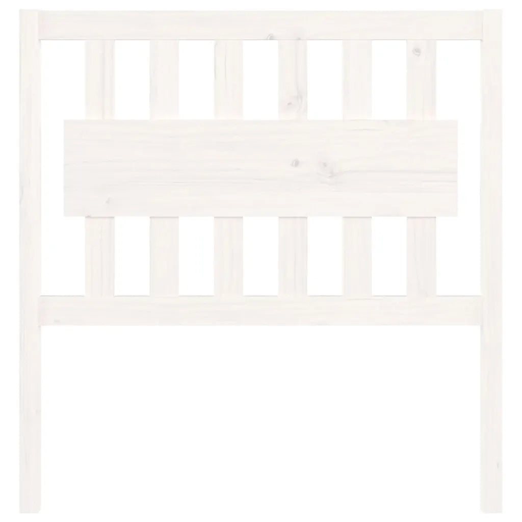Testiera per Letto Bianca 95,5x4x100 cm Legno Massello di Pino 818551