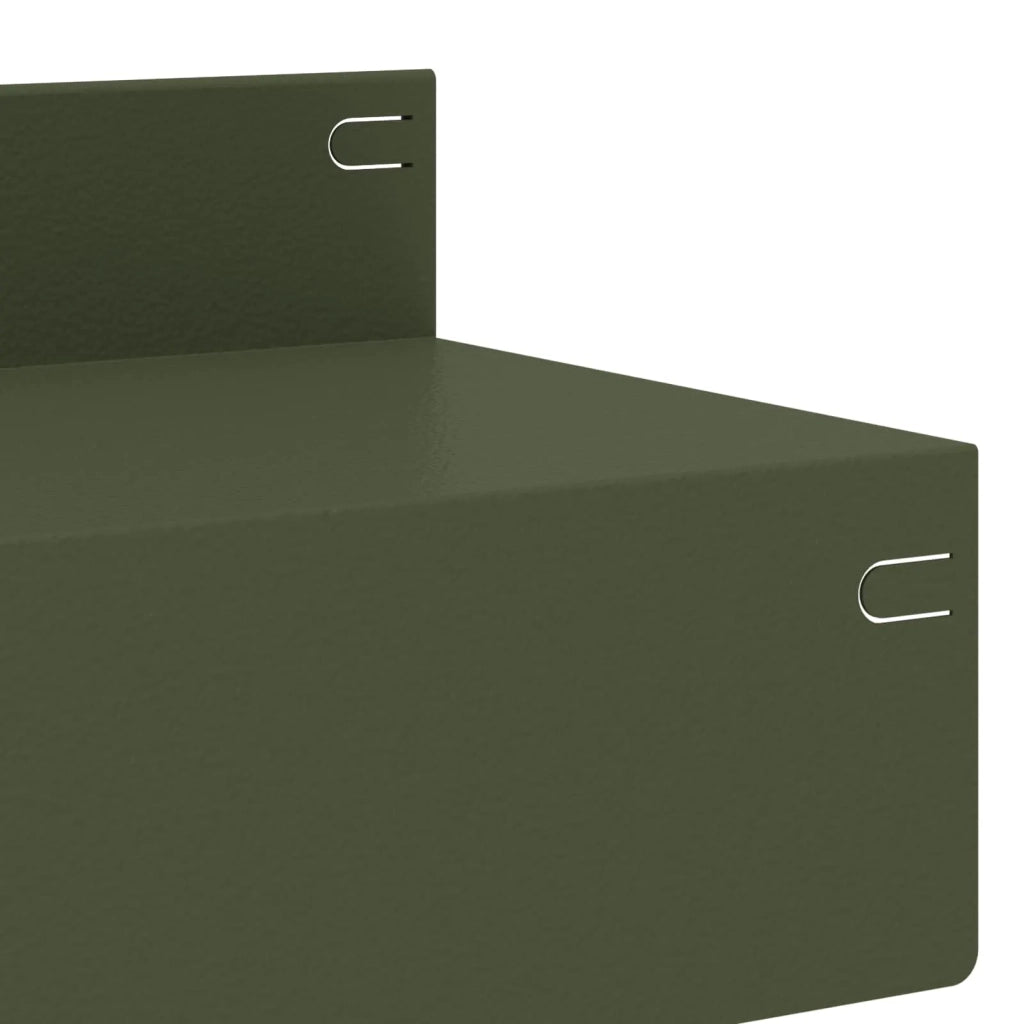 Bordura per Prato 30 pz 100 x 10 x 8 cm Acciaio Verde Oliva 8008879