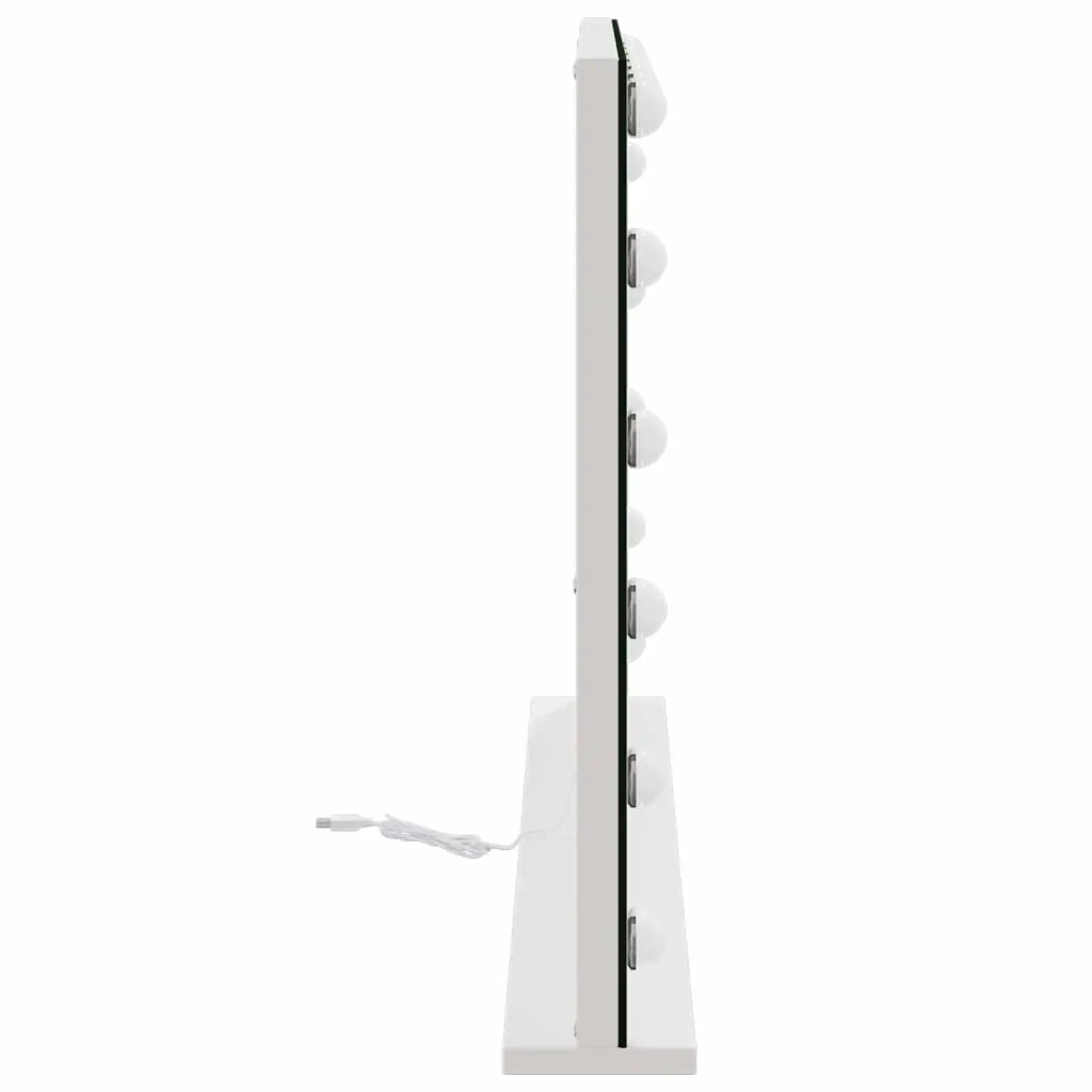 Specchio LED da Vanit¨¤ Bianco 80 x 10 x 52,5 cm Vetro e acciaio