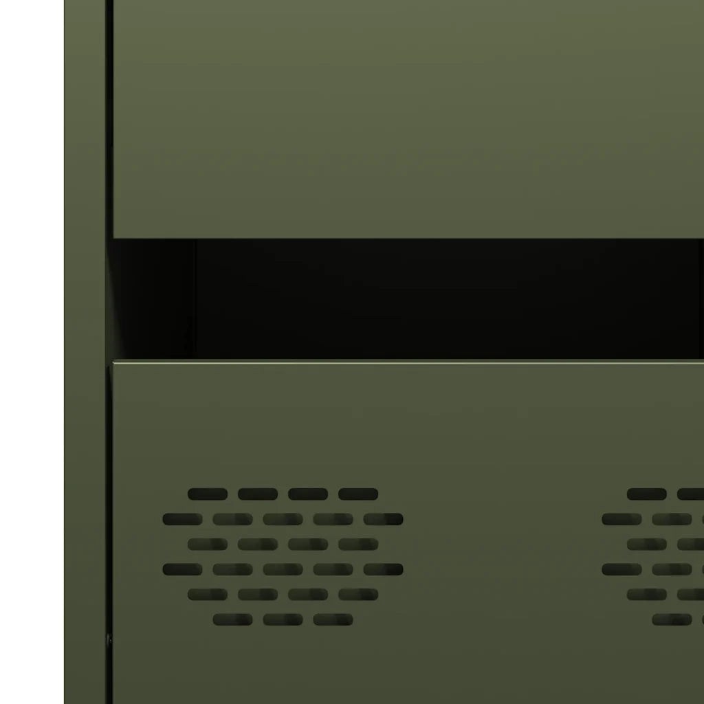 Credenza Verde Oliva 35x39x73,5 cm in Acciaio Laminato a Freddo 851398