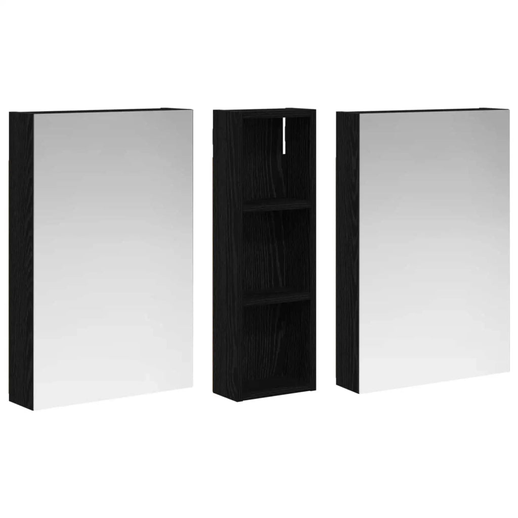 Set di Armadi da Bagno con porta 3 pcs 100 x 10,5 x 60,5 cm 3403697