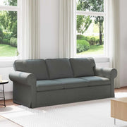Divano Grigio scuro 215 x 82 x 80 cm Tessuto