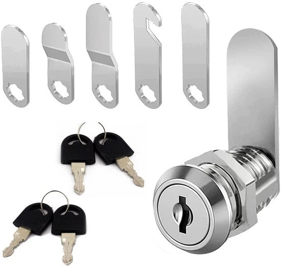 Slot per borsa con 5 diverse placche di chiusura e 2 chiavi di sicurezza per cassettoni/borse/garantite