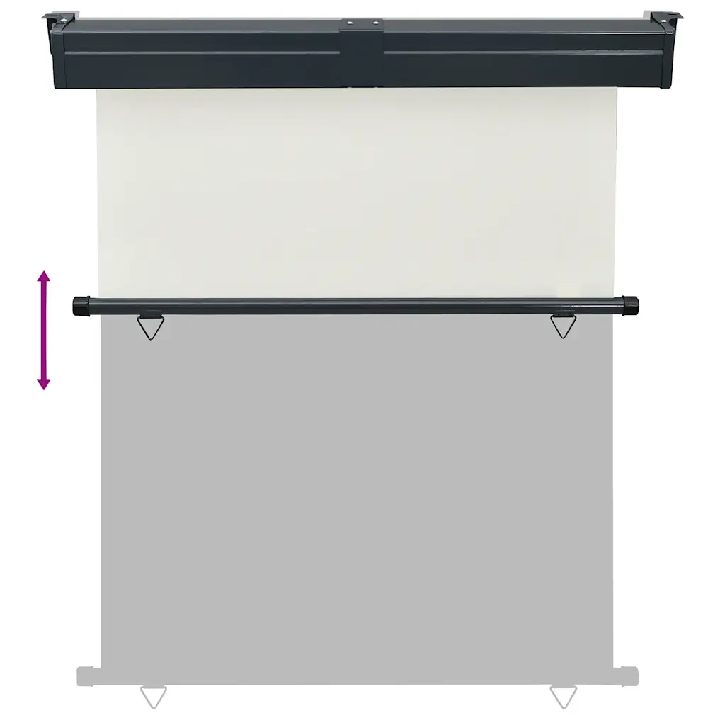 Tendalino Laterale per Balcone-Tenda da Sole Laterale per Patio 145x250 cm Crema