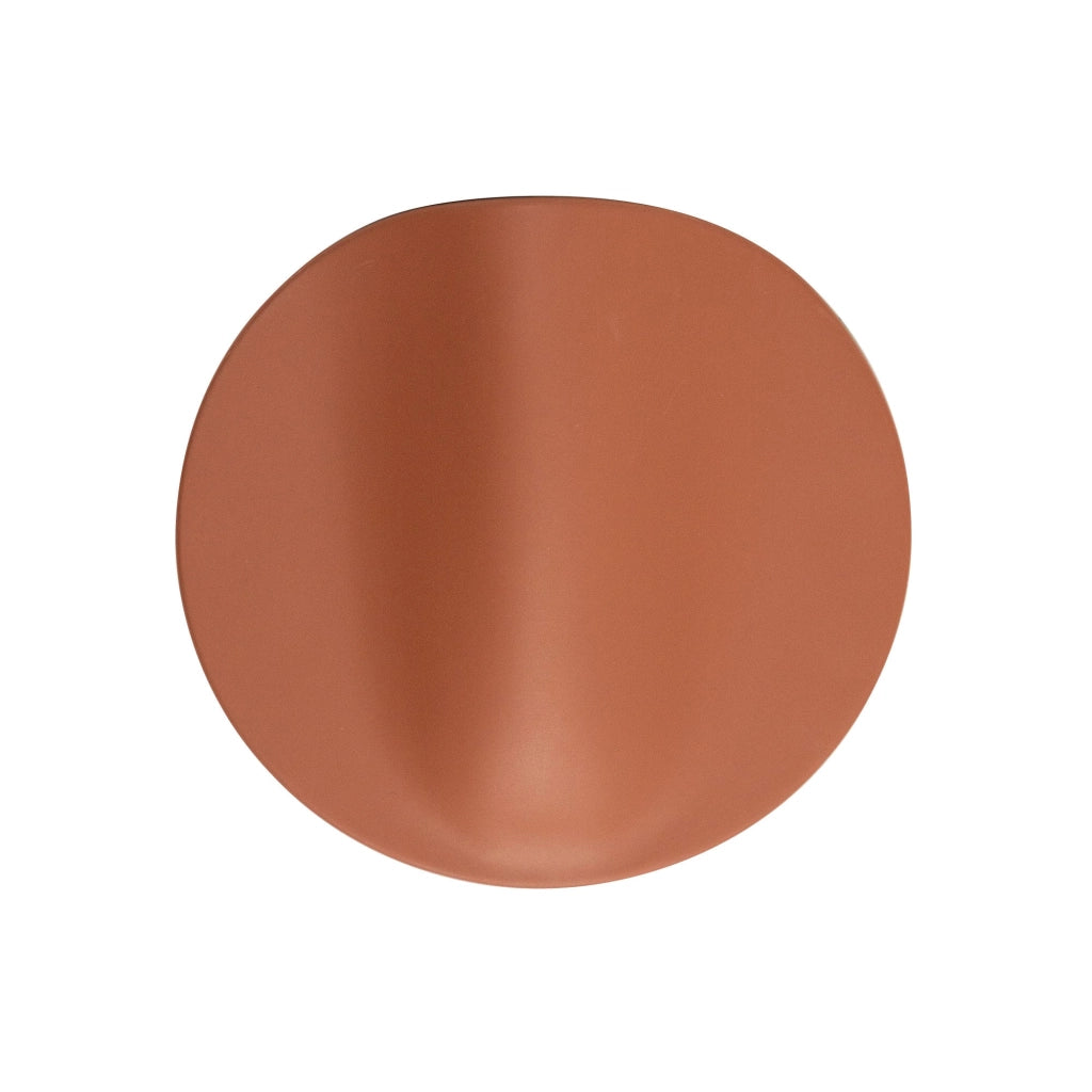 Sirio Lampada da parete in ceramica color Terracotta, LED 8W 2700K 625lm, diametro 24 cm, design Made in Italy per illuminazione interni IP40