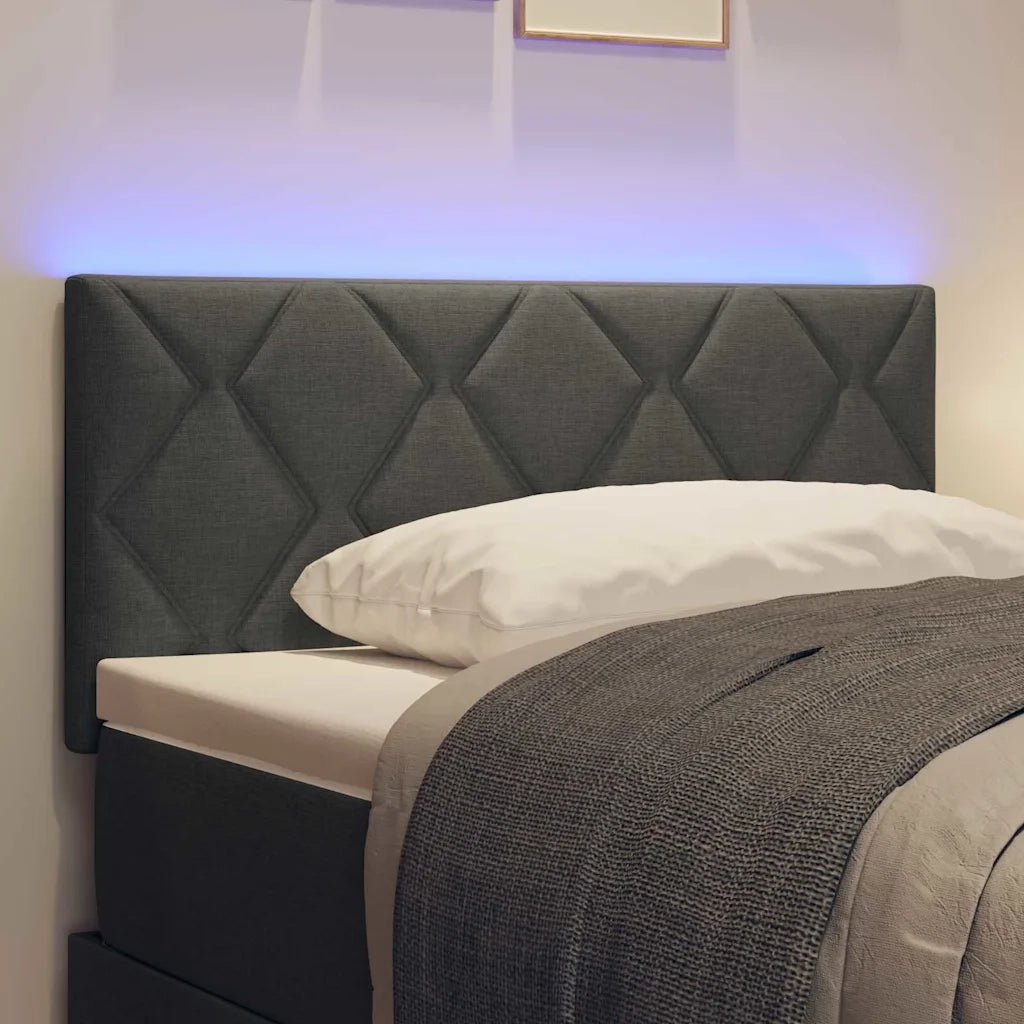 Testiera | Testata LED Grigio 100 cm Tessuto