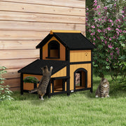 CASA PER GATTI 96x65x85,5 cm Legno Giallo
