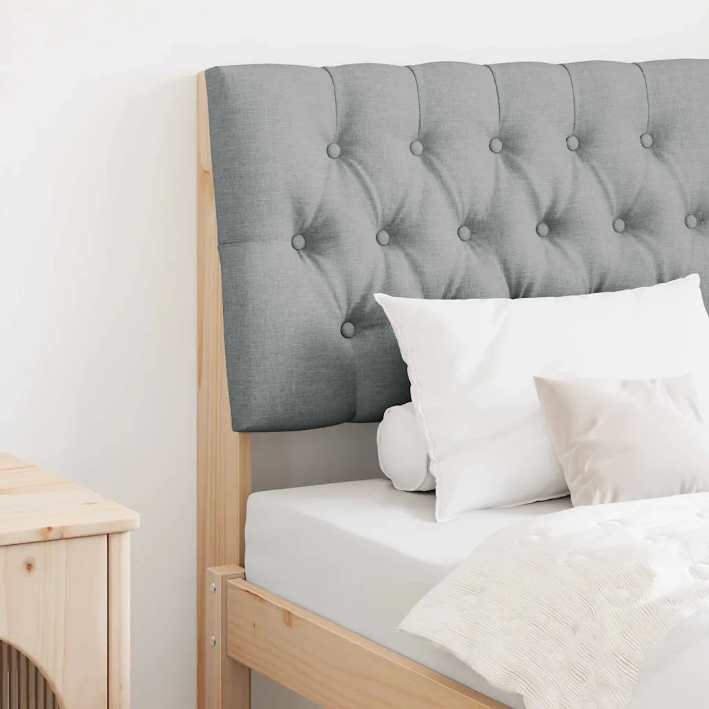 Testiera | Testata imbottita Grigio chiaro 80 cm Pino massello
