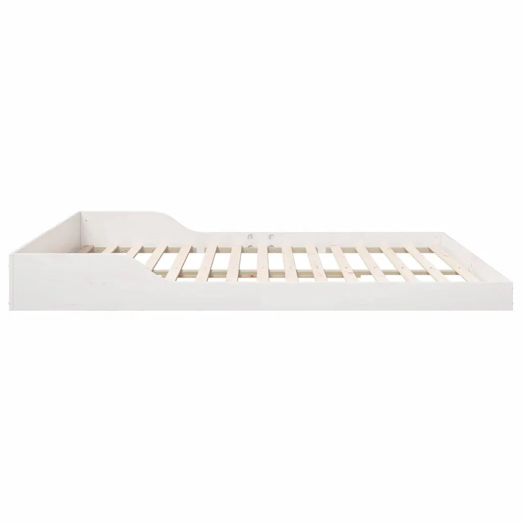Struttura del letto Bianco 200 x 210 cm Pino massello 873362