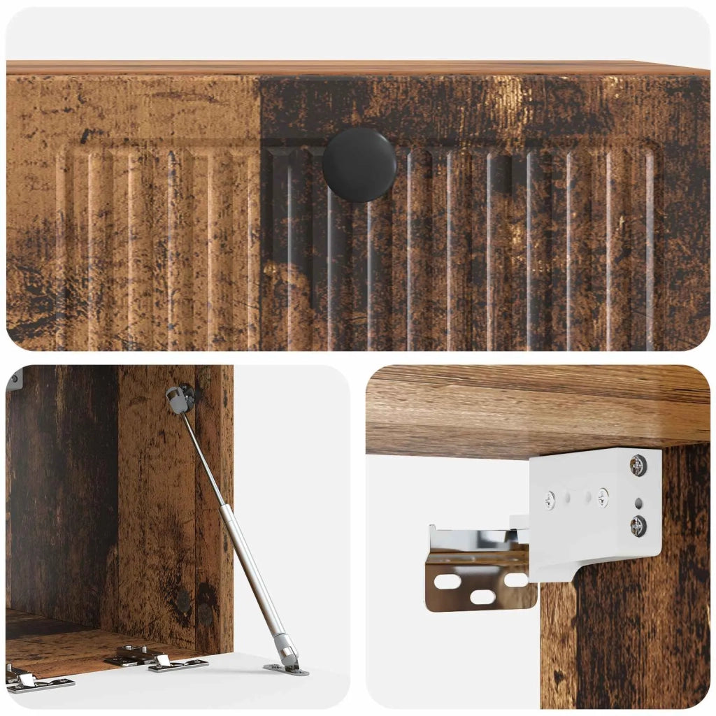 Mobile TV da Muro | Armadietto TV | Mobile Porta TV Legno antico 59,5 x 41 x 30 cm