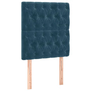 Testiera | Testata Blu Scuro 80x7x118/128 cm Velluto