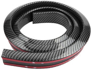 Spoiler universale per tetto posteriore - fibra di carbonio - 1,5 m - nero - autospoiler con gomma morbida