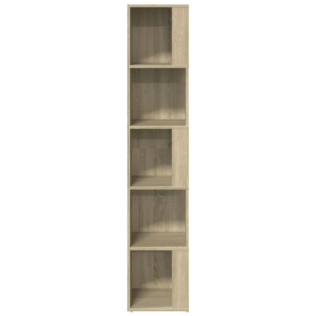 Mobile angolare moderno e pratico 33 x 33 x 164 cm elegante soluzione di contenimento per il soggiorno in legno composito rovere Sonoma 02_0047978