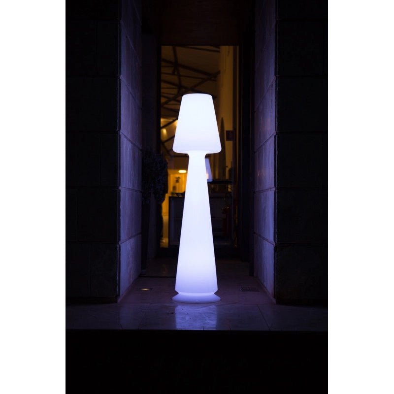 Lampada da terra di design H165 in polimero luce bianca per interno ed esterno - Made in Italy - Monacis