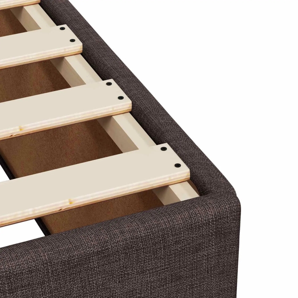 Letto box spring con materasso Marrone Scuro 90 x 190 cm 3450856