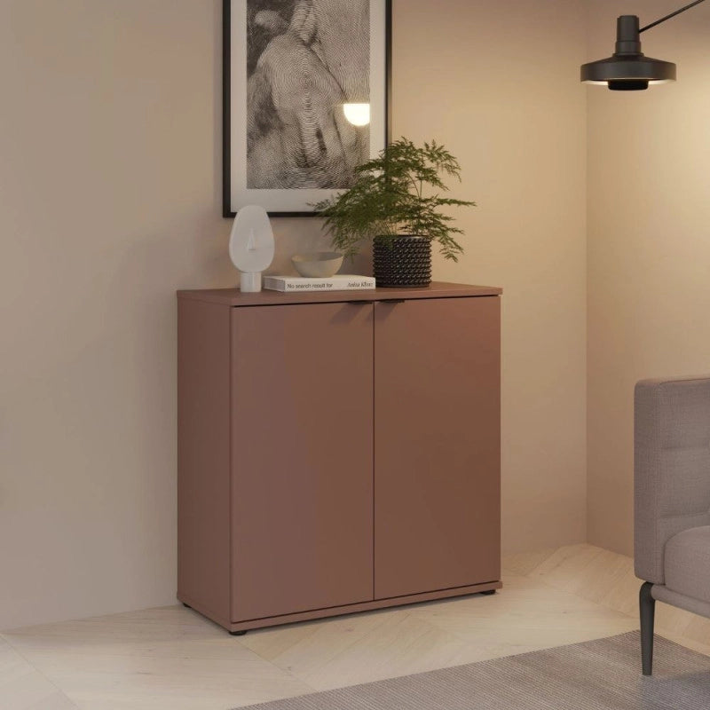 Mobile multiuso Segno con due ante L 80 cm. colore terracotta