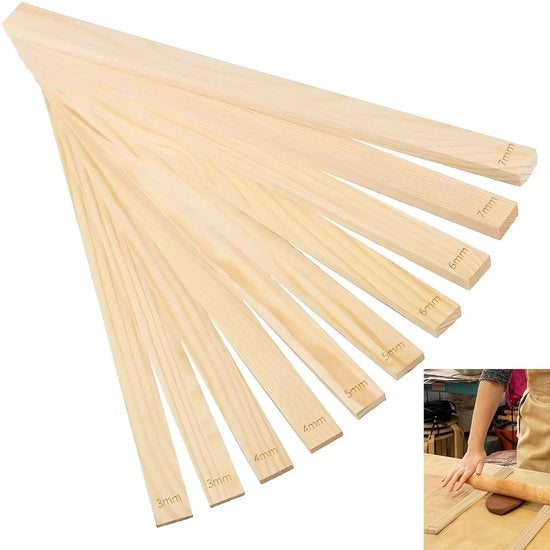 Geleiter per ceramica e argilla - 5 dimensioni - Deformabile cilindro per impasto - Diametro 3/4/5/6/7 mm - Ceramica e argilla - Geleiter per argilla - Dimensioni variabili