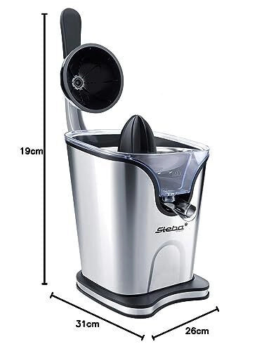 Steba 25-03-00 ZP 3 Spremiagrumi elettrico con leva 100 W 2 coni in acciaio inox avvio automatico colore Nero Acciaio inossidabile