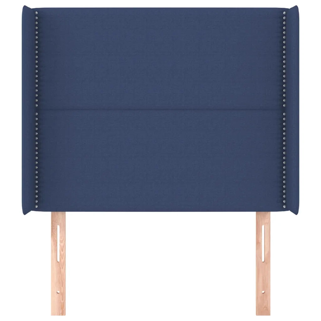 Testiera | Testata ad Orecchio Blu 103x16x118/128 cm in Tessuto